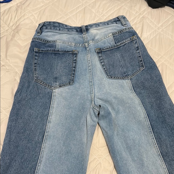PacSun Blue High Rise Jeans with Color-Block Design - Picture 4 of 5